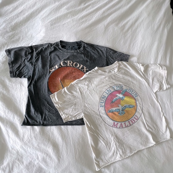 Vantage cropped T shirts (2 pcs) - Picture 1 of 4